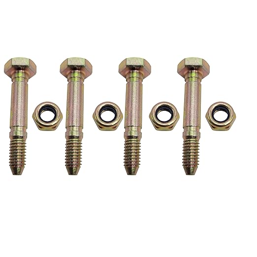 YIAOSUA 4 Pack 51001500 510015 Shear Pin Bolts and Nuts Fits Ariens AM122156 AM136890 snowthrowers