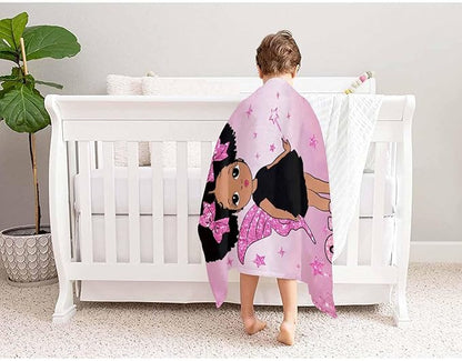 D-Story Personalized Blanket, Black Girl Blanket,Personalized Blankets for Kids,Personalized Name Blankets, Personalized Blankets for Adults, Boys Girls Birthday Day Gift