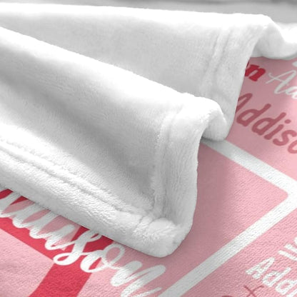 Dr.TOUGH Name Blanket Personalized Blanket for Adult Kids Flannel Customized Personalized Blankets and Throws