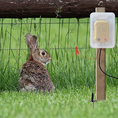 FenceMate AC Powered Electric Fence Charger Output 0.25J up to 5 Miles to Contain Small Pet, Poultry, Keep Rodent & Nuisance Animals Out, Used in Homestead, Garden, Pond, Fence Energizer up to 6 kV