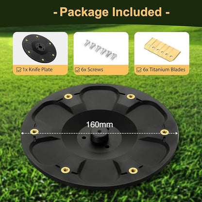 FourShow [Upgrade] 6-Blade Disc Compatible with Segway Navimow Robotic Lawnmower i105N, i108N & i110N,with 6Pcs Blades
