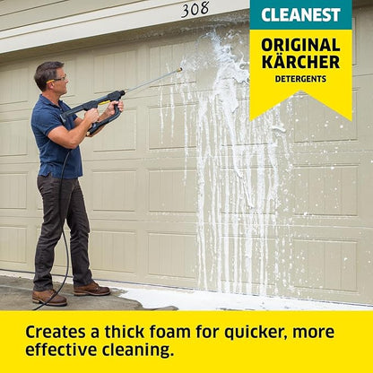 Kärcher Multi Purpose Pressure Washer Detergent, Removes Dirt and Grime from Fences, Siding, Patios, Driveways, Sidewalks, Concrete and More, Highly Concentrated, 1 Quart