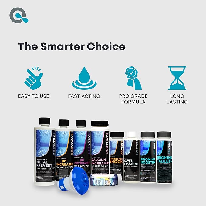 Aquadoc Bromine Hot Tub Starter Kit for Spas, Complete Spa Maintenance Kit with Bromine Tablets & Complete Hot Tub Chemicals Starter Kit (Bromine Hot Tub Starter Kit)