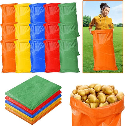 15Pcs Potato Sack Race Bags Large Size Game Race Bag for Carnival Easter Christmas School Outside Lawn Sports Games, Birthday Parties, Outdoor Family Gatherings, Barbecues