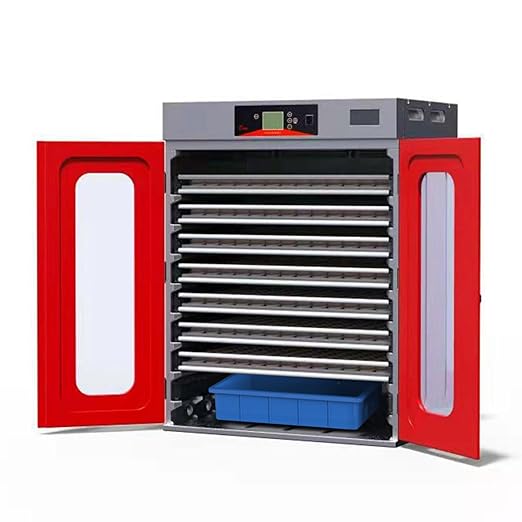 Incubators for Hatching Eggs,1000 Eggs Incubator with Automatic Egg Turning and Humidity Control,Commercial Large Cabinet Hatcher for Chicken, Duck, Quail,Birds Eggs (Red,1000-Egg)