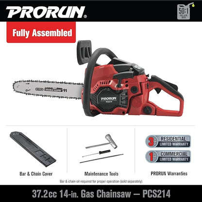 PRORUN 37.2cc 14-in. Gas-Powered 2-Cycle Chainsaw