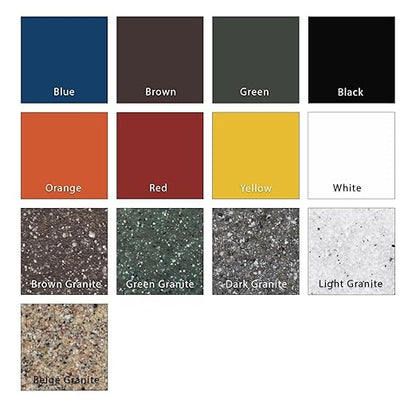 42 Gallon Round 100% Recycled Plastic Indoor or Outdoor Commercial Trash Can with Easy Access Swing Top Lid | Great for Schools and Businesses - Green Granite