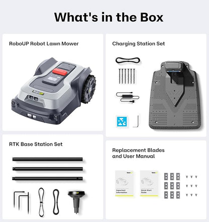T1200Pro Robot Lawn Mower, 0.35 Acre, RTK+AI Vision Wire-Free Automatic Lawn Mowing, Smart App Control, Routenplaning, Obstacle Avoidance, Auto-Recharge, 20° Slope