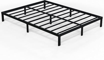 EMODA 10 Inch California King Bed Frames Heavy Duty Metal Cal King Platform with Steel Slats Support, No Box Spring Needed, Noise Free, Black