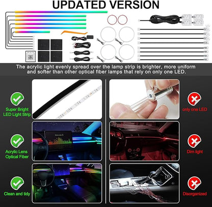 Dreamcolor Acrylic Interior Car LED Strip Light