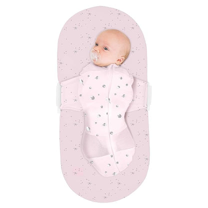 Happiest Baby SNOO Bassinet Fitted Sheet - 100% Organic Cotton Nursery Bedding - Fits SNOO Sleeper Crib Mattress (Rose Galaxy)