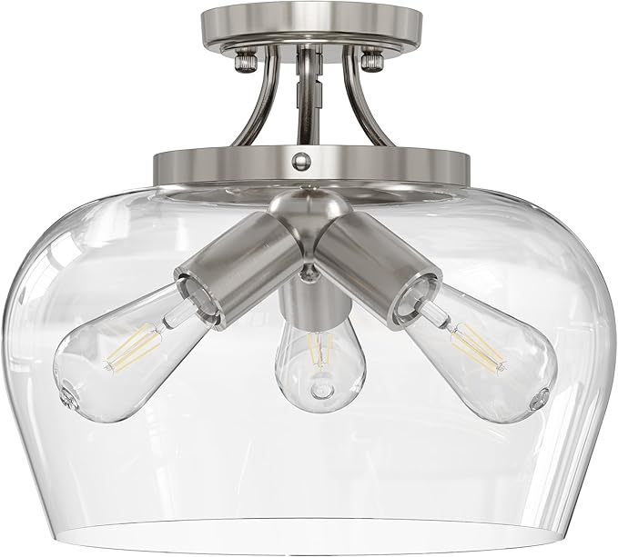 VONLUCE Semi Flush Mount Ceiling Light, 13.8" Ceiling Light Fixture