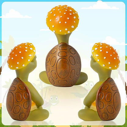 Meditation Turtle Resin Statue - Yoga Meditation Turtle Statue for Desk Living Room Resin Figurine for Home Patio Office Decoration Cute Plant Statues for Tabletop Garden Backyard Decor