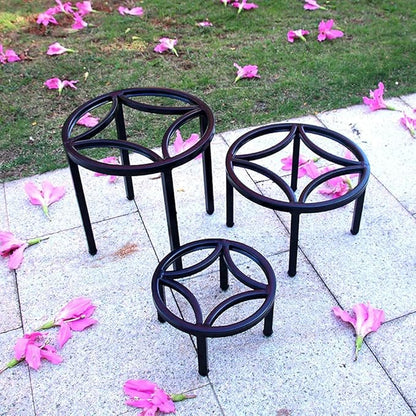 Zhongma Set of 3 Metal Plant Stand for Heavy Potted Plant for Home Indoor and Outdoor, 220 LBS Capacity & Heavy Duty Construction, Sturdy Plant Riser without Installation Required