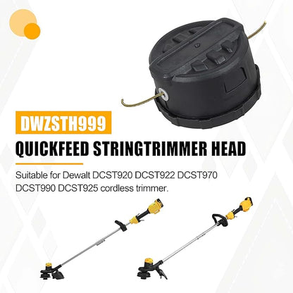 eaacaa 2025 Upgrade DWZSTH999 Quickfeed String Trimmer Head for Dewalt 20V 40V 60V Replacement Cordless Trimmers and DWO1DT802 Trimmer Line 225ft by 0.080-Inch