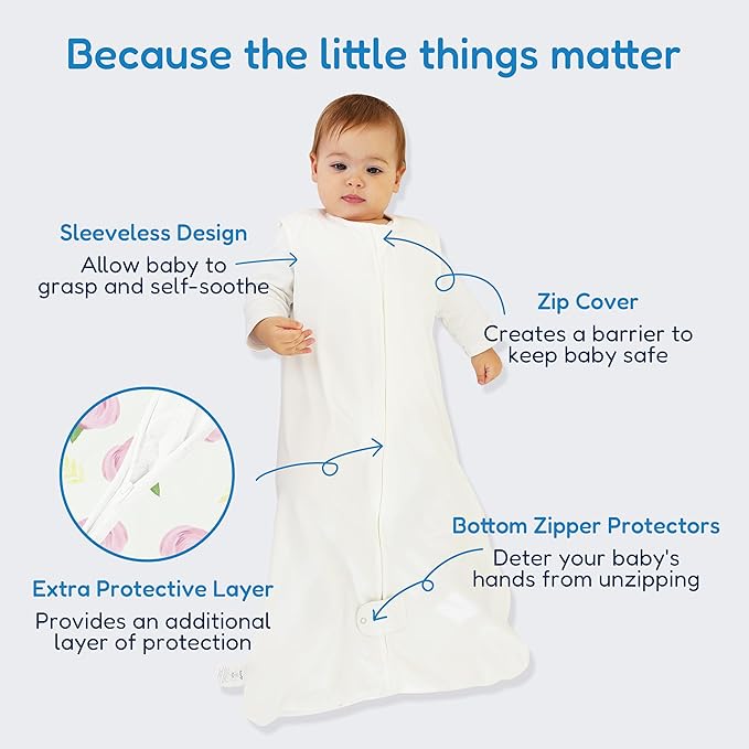 TotAha Sleep Sack 15-18-24 Months 3-Pack,Stretchy,Buttery Soft Sleeping Bag,Light Baby Wearable Blanket with 2-Way Safe Zippers for Boys Girls, 0.5 TOG