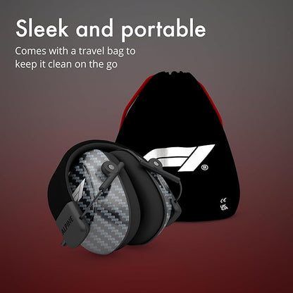 Alpine Racing Pro Earmuff F1® - Earmuffs for Adults - 22 dB - ANSI Certified - Premium Noise Protection for Race Events - High End Carbon - Noise Reduction Headphones - Light-Weight Design