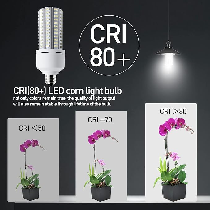 2 Pack LED Corn Light 600W Equivalent LED Corn Bulb 7500 Lumen 60W Large Area