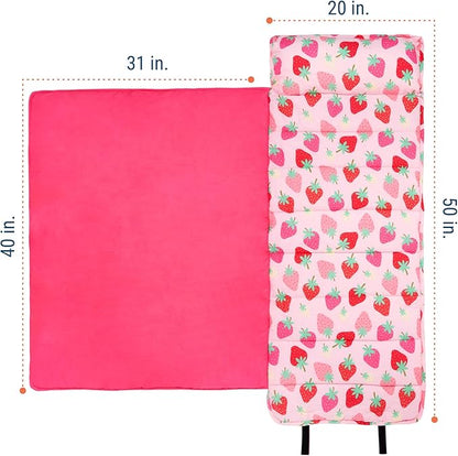 Wildkin Kids Original Nap Mat – Cozy Kids Sleep Mat with Pillow, ideal for School & Travel