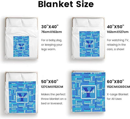 Dr.TOUGH Name Blanket Personalized Blanket for Adult Kids Flannel Customized Personalized Blankets and Throws