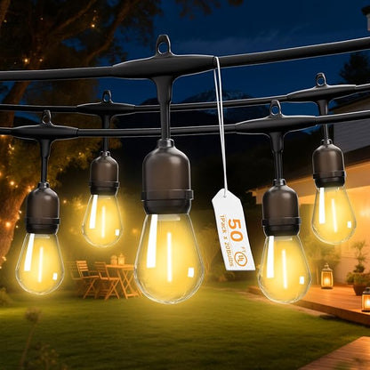 Outdoor Safety String Lights 50FT