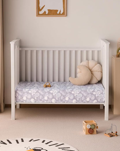 Yoofoss Muslin Crib Sheets for Boys Girls, Organic Baby Crib Sheets for Standard Crib Mattress & Toddler Mattress, Soft, Breathable, Durable 52"x28"