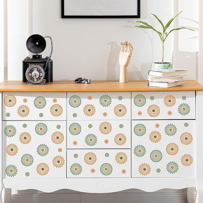 Boho Sun Wall Stickers Small Sunshine Wall Stickers Vintage Sun Wall Decals Peel and Stick Suns Pattern Stickers Cute Bohemian Sun Decals for Kids Room Nursery Bedroom Playroom Decor