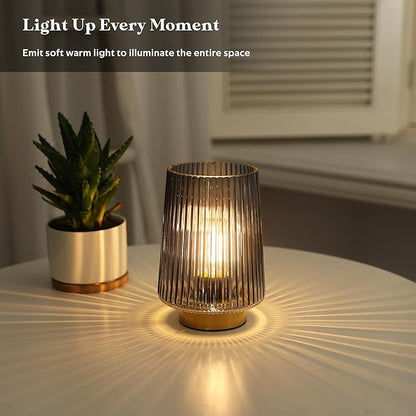 Battery Operated Lamp with Timer, Small Cozy Table Lamp