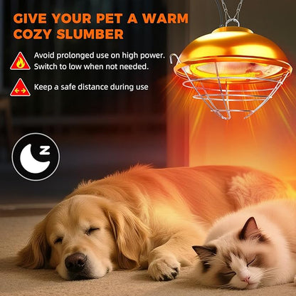 350 Watt Chicken Coop Heater, Hanging Heat Lamp for Chickens, Waterproof Coop Heaters Outdoor for Chicks, Dogs, Cats, Poultry, Pet, Greenhouse Plants