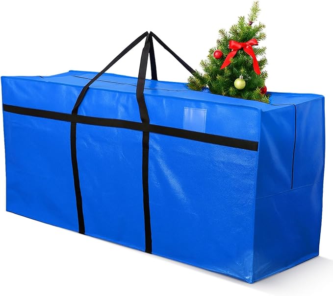 4 Pcs 176 Gallon Large Moving Bags with Zipper and Handles Foldable Storage Duffle Bags Heavy Duty Extra Large Totes for College Dorm Travel Clothes Blankets Bedding Moving (Blue)