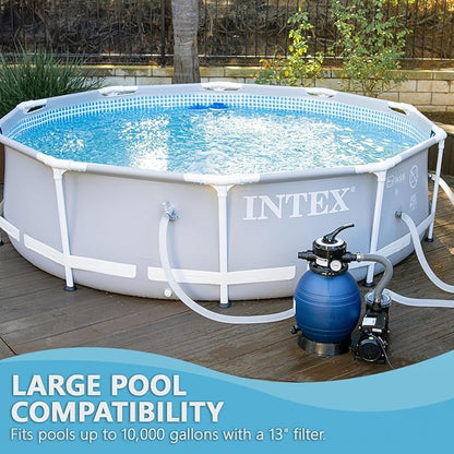 XtremepowerUS High-Flo Sand Filter Pump System 13" Filter Tank 10,000 Gal Above Ground Pool 3/4HP Pool Pump 2400GPH Flow