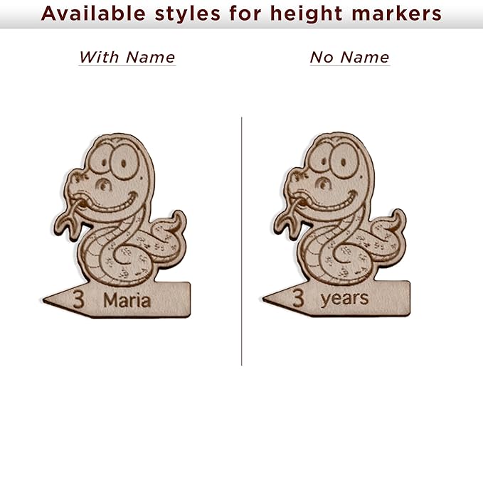 Personalized Wooden Markers Animals for Kids Ruler Growth Chart Safari.