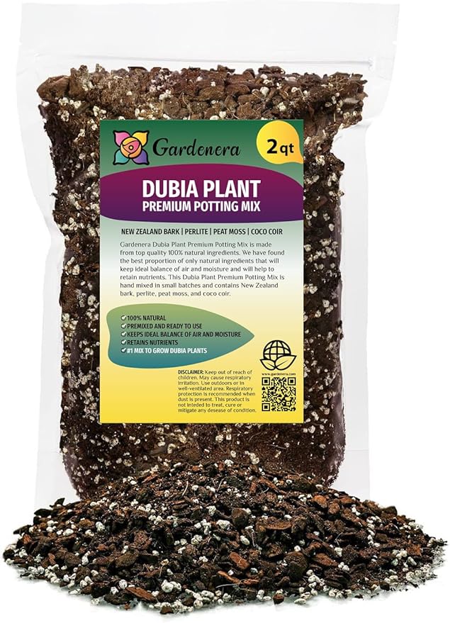 Gardenera Monstera Dubia Soil Mix - Promotes Healthy Root Growth and Moisture Retention - 2 Quart