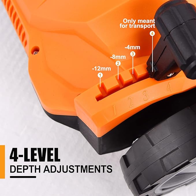 ARNOT Lawn Dethatcher & Scarifier, 2-in-1 Electric Corded Lawn Dethatcher, 13-Inch 12Amp Lawn Scarifier, 3-Position Raking Depth, w/40L Collection Bag & 2 Removable Blades, Orange