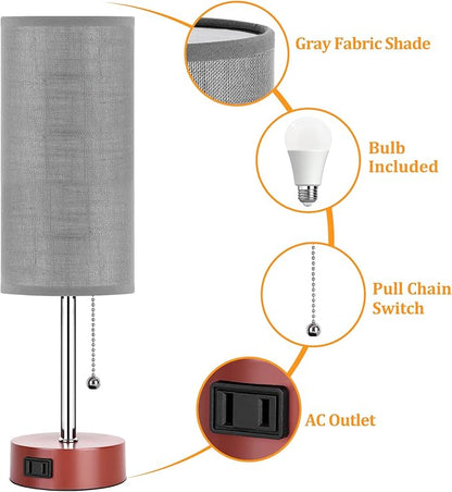 Dott Arts Table Lamp for Bedroom, 3-Color Bedside Lamps