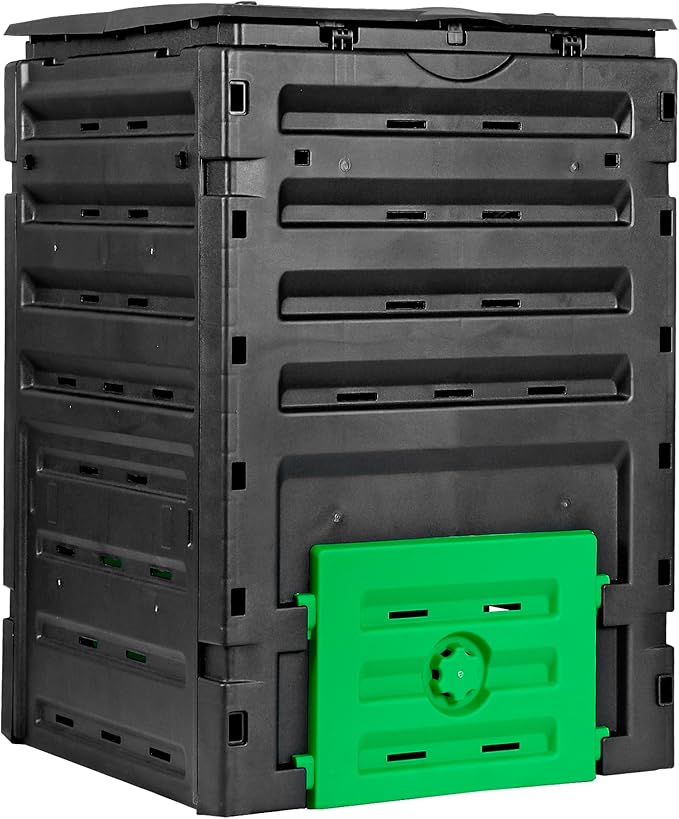 JupiterForce 120 Gallon Large Compost Bin, BPA Free Outdoor Composting Tumblers for Garden Patio, Easy Assembling, Fast Creation of Fertile Soil, Lightweight