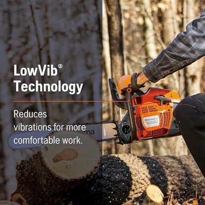 Husqvarna 455 Rancher Gas Chainsaw, 55-cc 3.5-HP, 2-Cycle X-Torq Engine, 20 Inch Chainsaw with Automatic Oiler, For Wood Cutting, Tree Trimming and Land Clearing