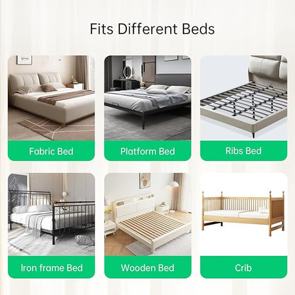 Folding Bed Rail for Toddlers,Baby Bed Rail Guard with Reinforced Anchor Safety System,Fit Bunk,Full Size,Queen,King,Twin(White,71"x23.6")