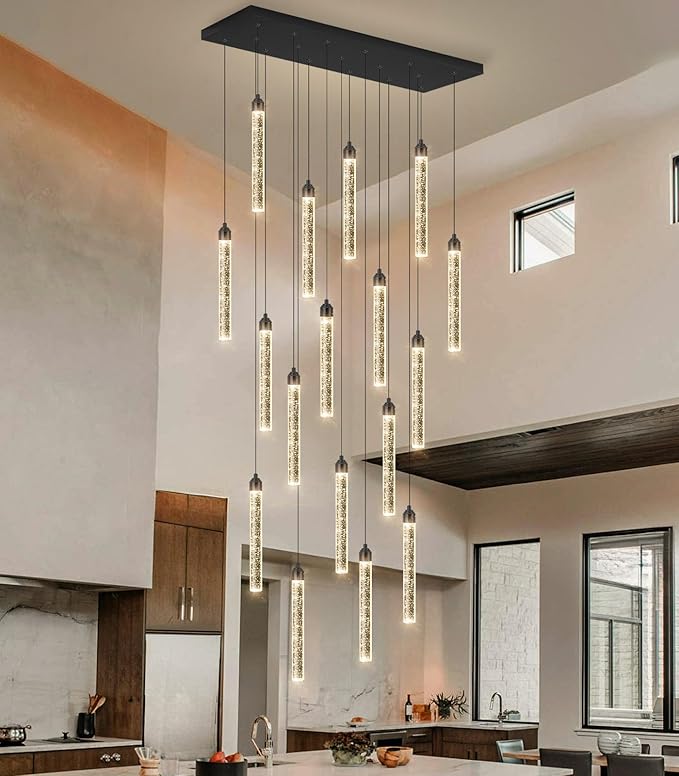 Rectangular Chandeliers 17-Lights Long Light
