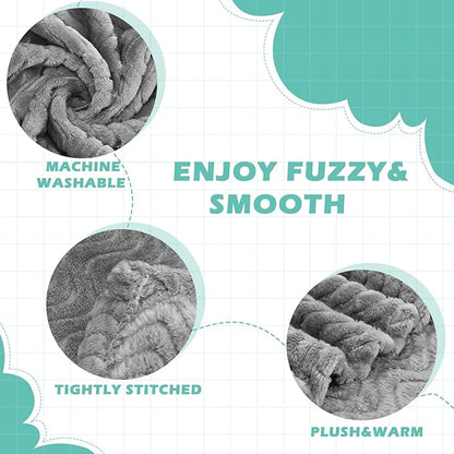 Frienda 4 Pcs Baby Fuzzy Blanket Fluffy Baby Blanket for Boys Girls Soft Warm Infant Newborn Toddler Receiving Nursery Bed Supplies, 32 x 24 Inch(Light Color)