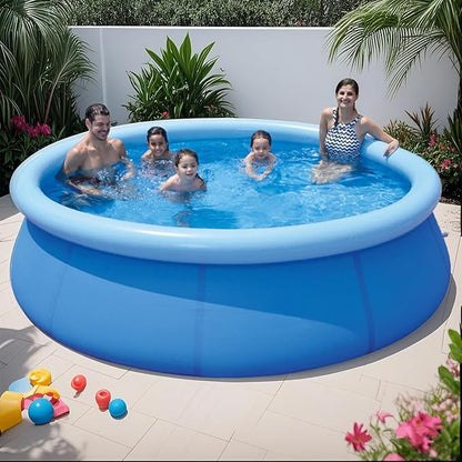 Inflatable Top Ring Swimming Pool, Blue (12ft x 30in)
