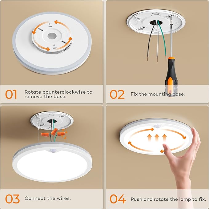Motion Sensor Ceiling Light