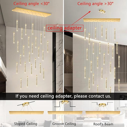 Rectangular Chandeliers 26-Lights Long Light
