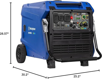 Westinghouse 11000 Peak Watt Dual Fuel Portable Inverter Generator, Remote Electric Start, Transfer Switch Ready, Gas and Propane Powered, Low THD - Safe for Electronics, Parallel Capable, CO Sensor