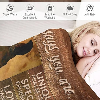 Horse Blanket Horse Gifts for Girls Women Men Horse Throw Blanket for Kids Adults Soft Warm Cozy Fleece Blanket for Couch Sofa Bed 60"x80"