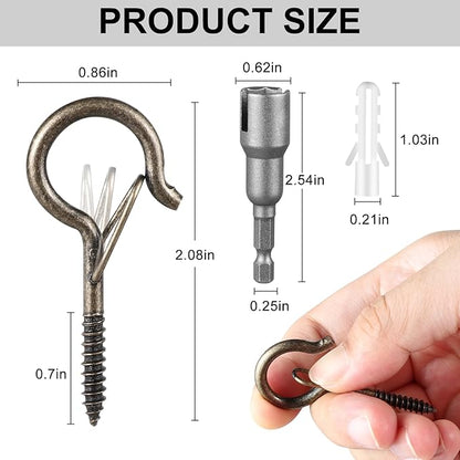 24 PCS Q-Hanger Hooks, Screw Hooks