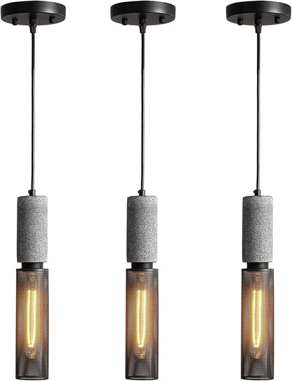 Concrete Linear Pendant Light