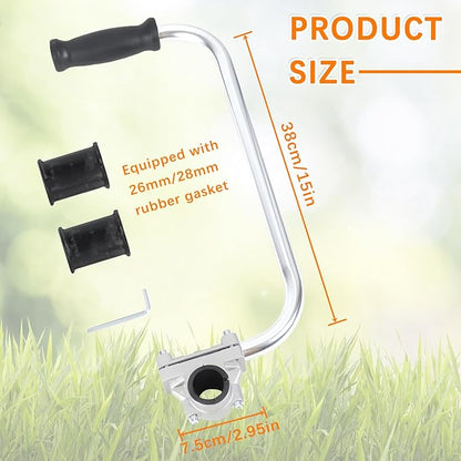 String Trimmers Handle, Ergonomic Trimmer Grip, Weedeater Handle with Bracket Clamp, for Lawn Care, Landscaping, Yard Trim