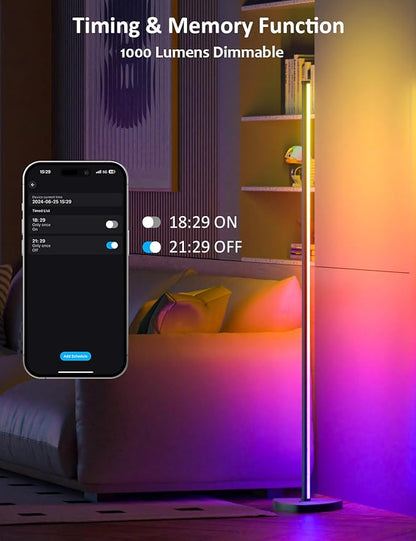 Corner Floor Lamp Pair, RGB IC Corner Lamps