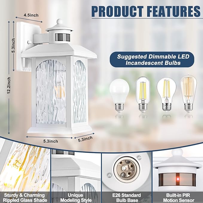 Advanced Motion Sensor Outdoor Lights 2 Packs